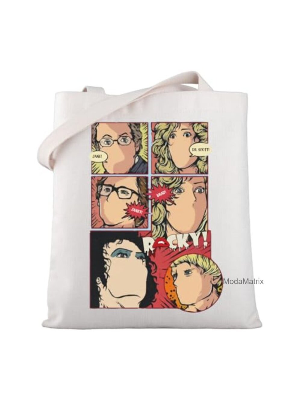 WSNANG Rocky Horror Show Musical Canvas Tote Bag Horror Movie Fans Shoulder Bag